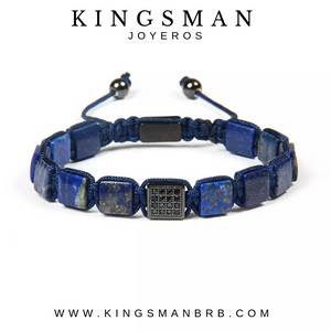 Lapis Lazuli Square Beads Bracelet