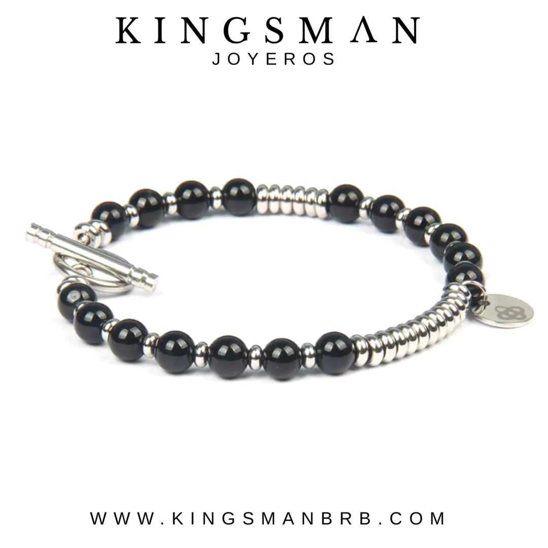Silver and Agata Venom Bracelet