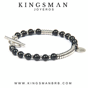 Silver and Agata Venom Bracelet