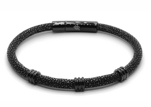 Rhodium Single Layer Stingray Bracelet