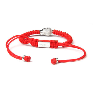 Silver Buda Minimalistic Red Bracelet