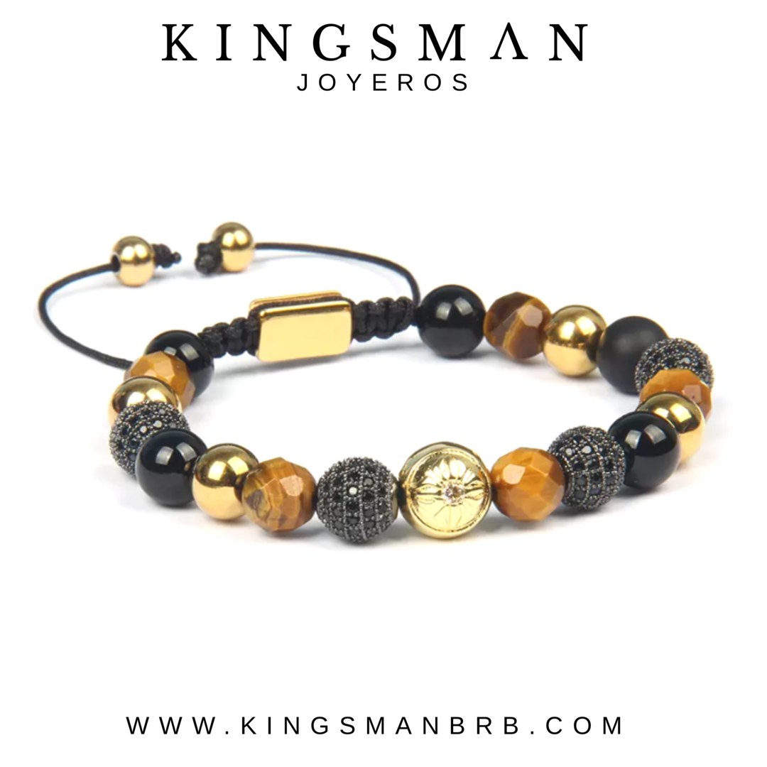 Insignia Star Faceted Tiger Eye Bracelet