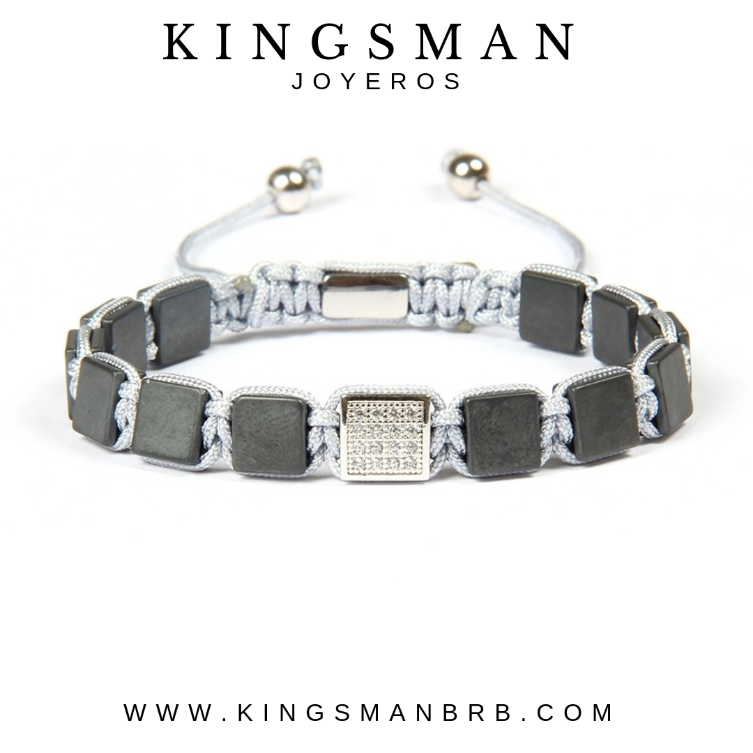 Bali Hematite Square Beads Bracelet