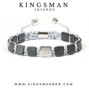 Bali Hematite Square Beads Bracelet