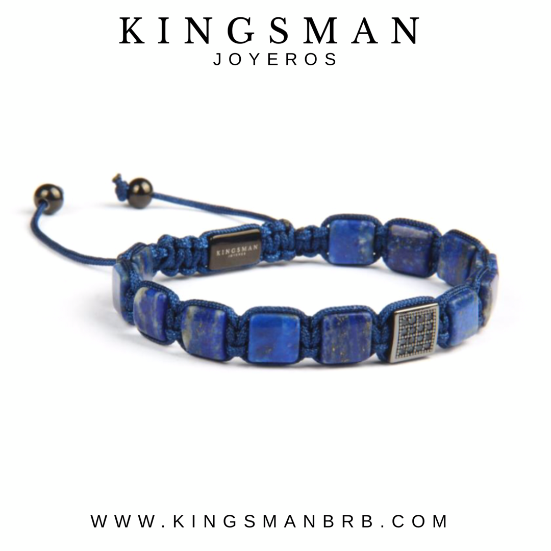 Lapis Lazuli Square Beads Bracelet