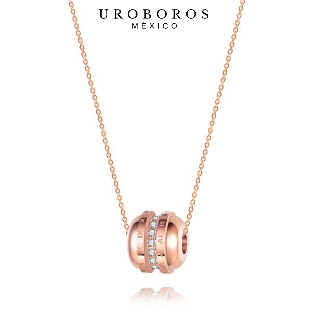 Uroboros Roman Rose Gold Necklace