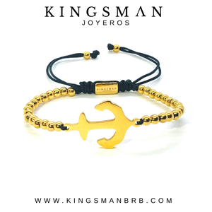 Macrame Gold Anchor Bracelet