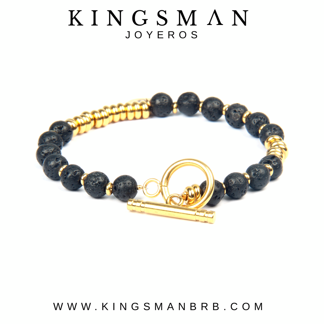Lava Stone Gold Venom Bracelet