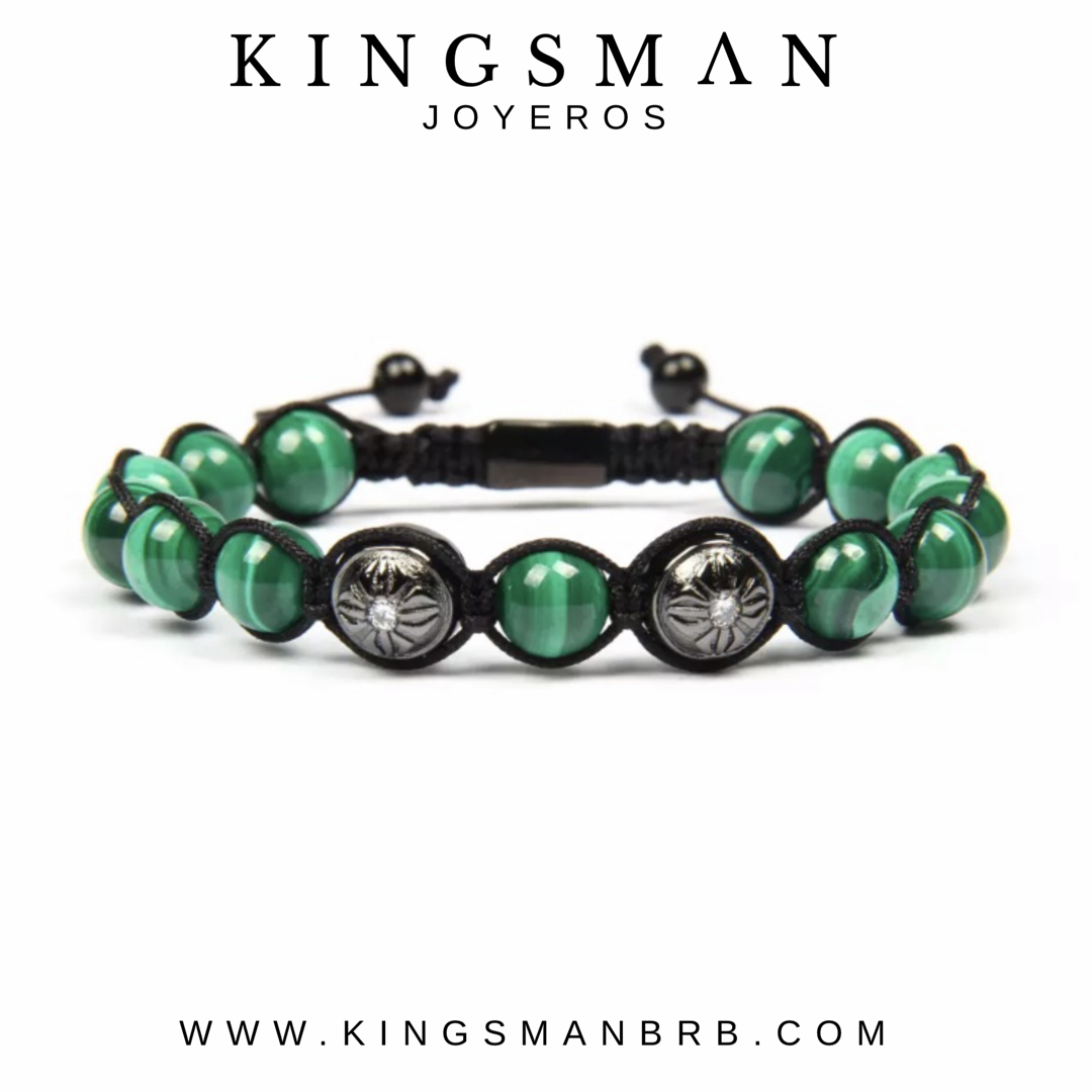 Insignia Star Malachite Macrame Bracelet