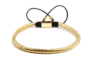 18k Gold Hematite Beads Bracelet