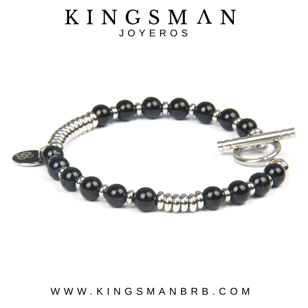 Silver and Agata Venom Bracelet