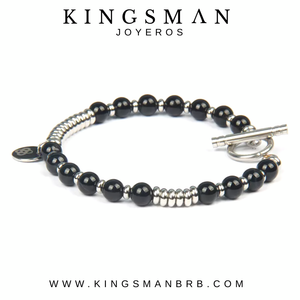 Silver and Agata Venom Bracelet