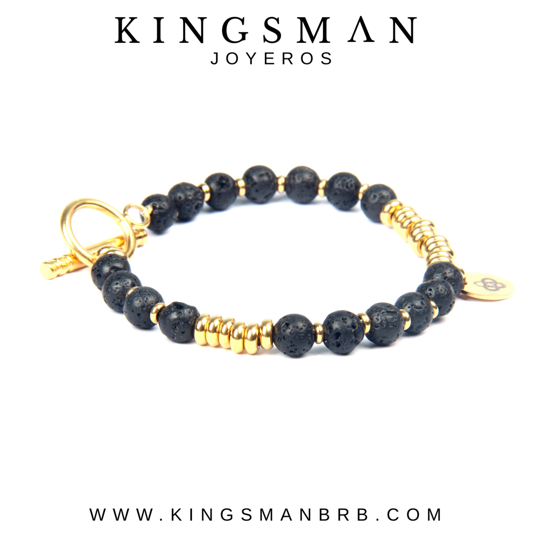 Lava Stone Gold Venom Bracelet