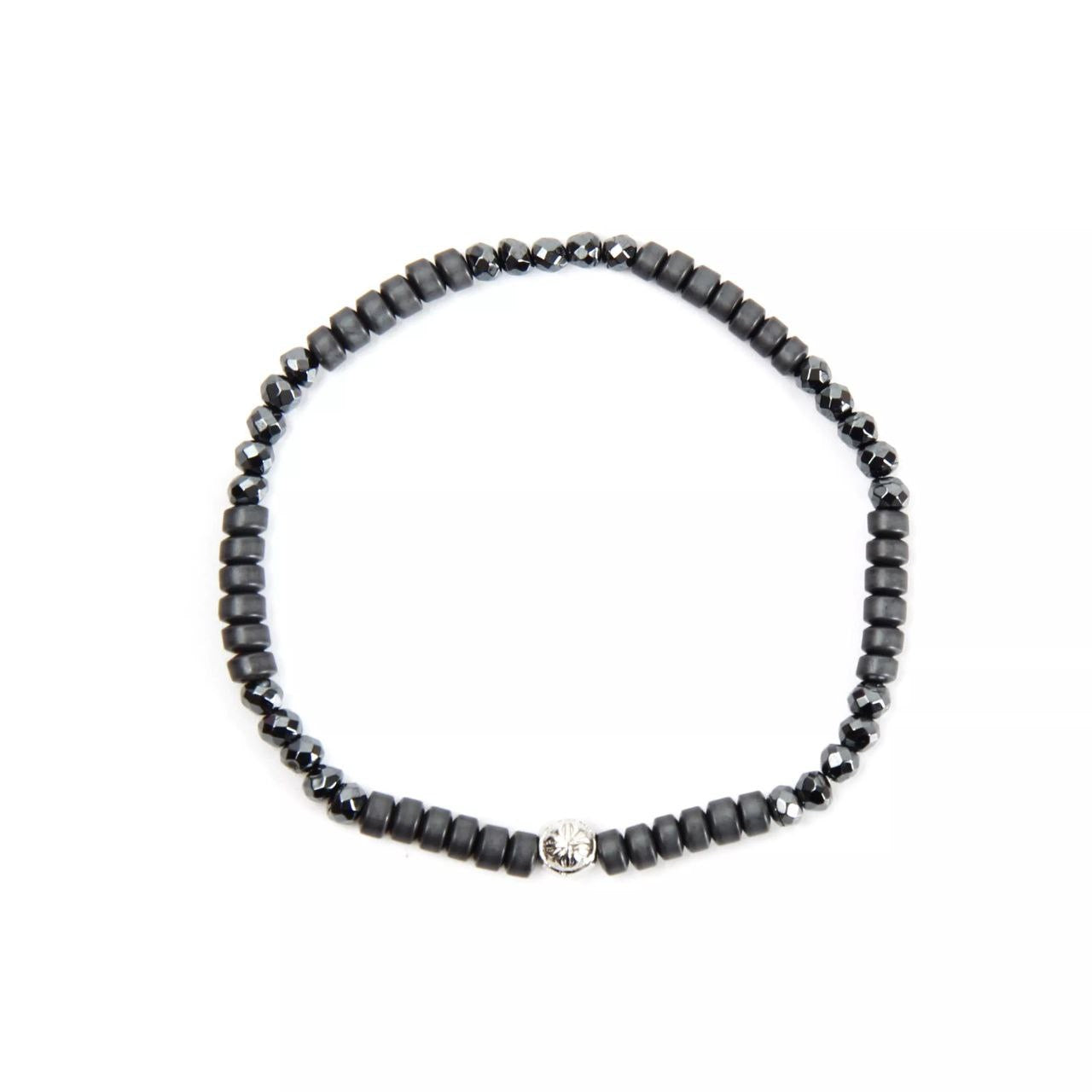 Boho Faceted Hematite Wristband