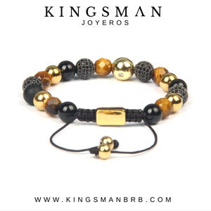 Insignia Star Faceted Tiger Eye Bracelet
