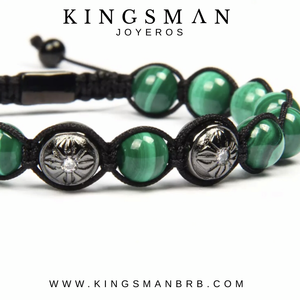 Insignia Star Malachite Macrame Bracelet