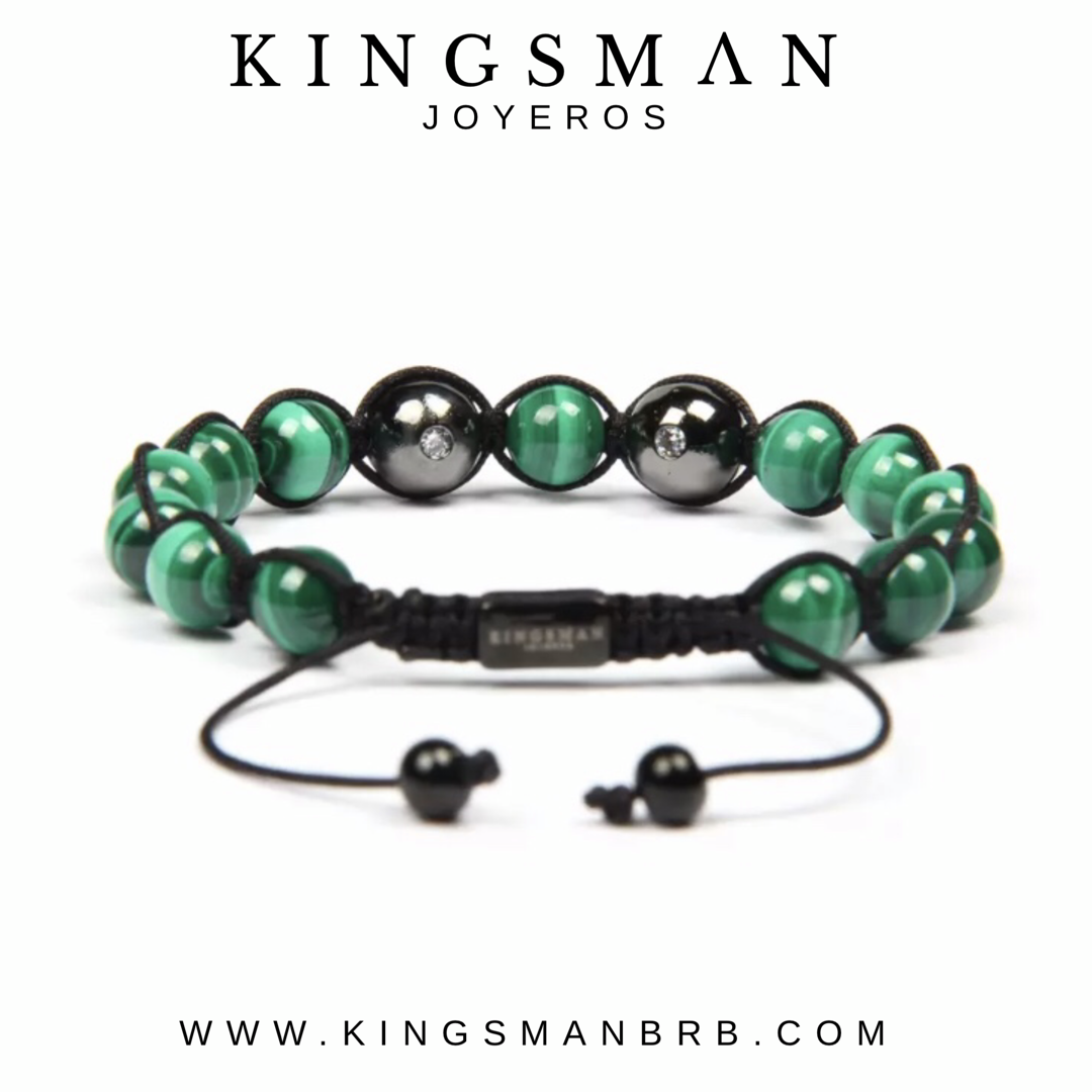 Insignia Star Malachite Macrame Bracelet