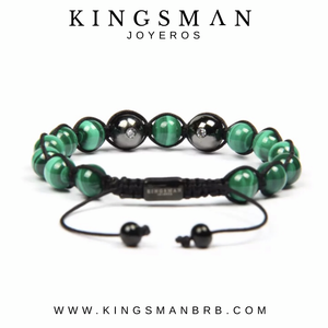 Insignia Star Malachite Macrame Bracelet