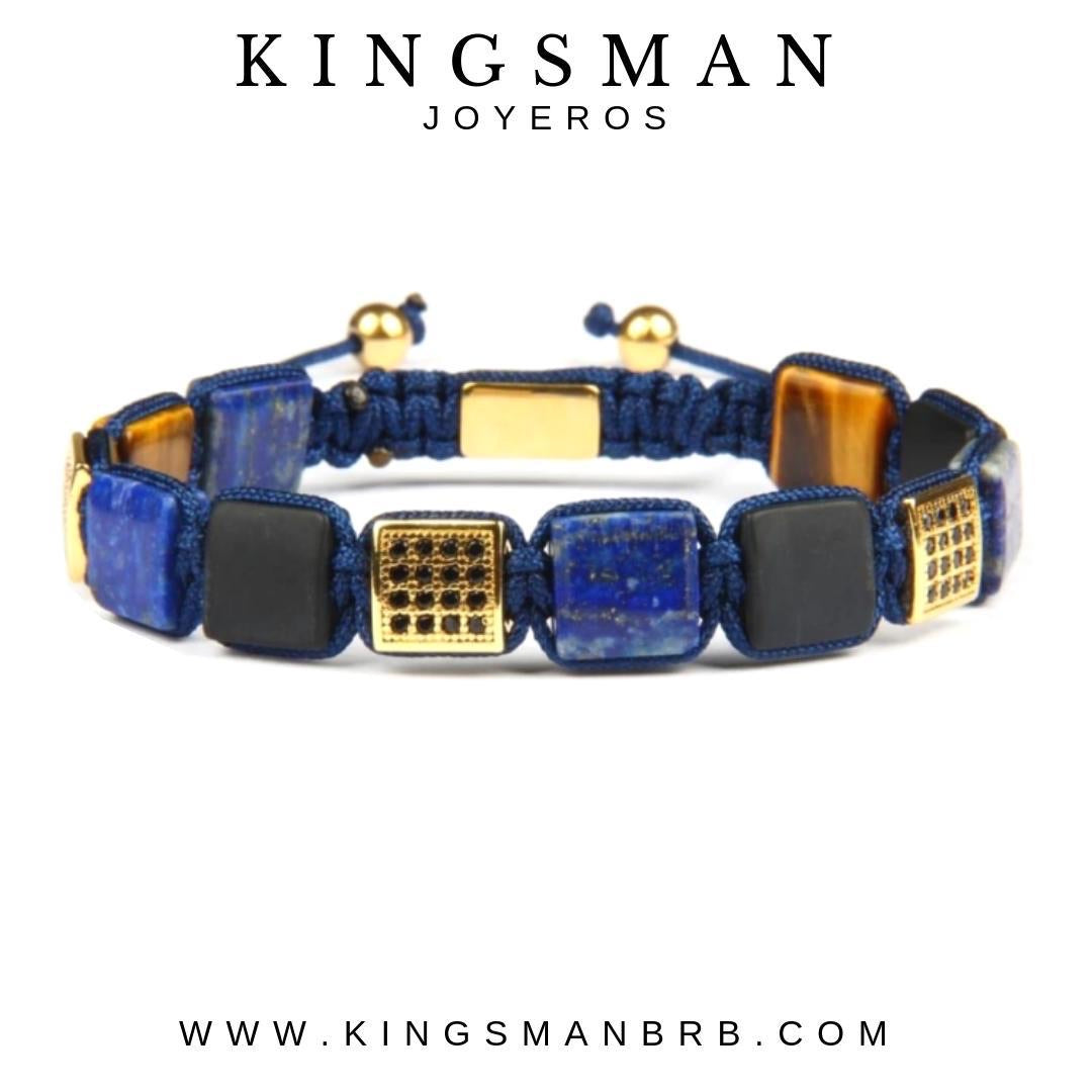 Bali Lapis Lazuli Square Beads Bracelet