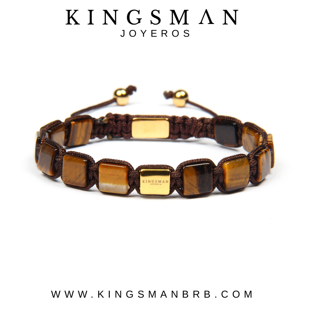 Kingsman Chrysoprase & Tiger Eye Triple Bracelet Stack