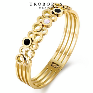 Roman 18K Gold Bangle