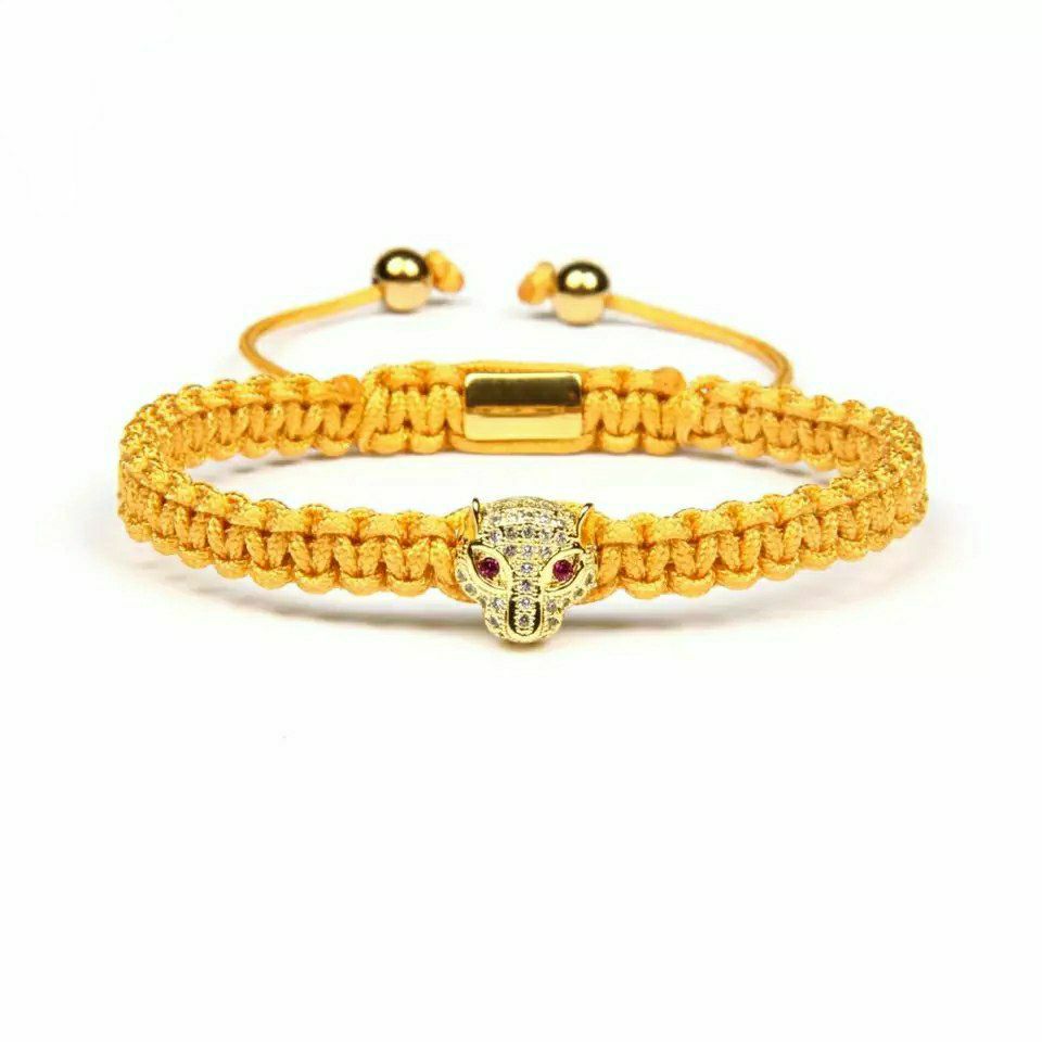 Jaguar Honey Macrame Bracelet