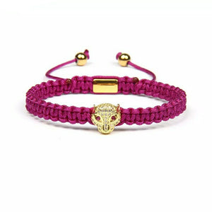Jaguar Violet Purple Macrame Bracelet