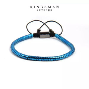 Blue Navy Hematite Beads Bracelet
