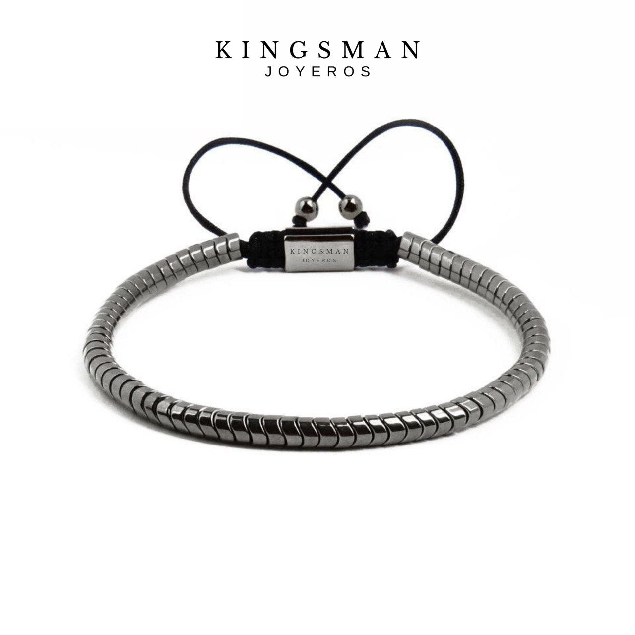Black Rhodium Hematite Beads Bracelet