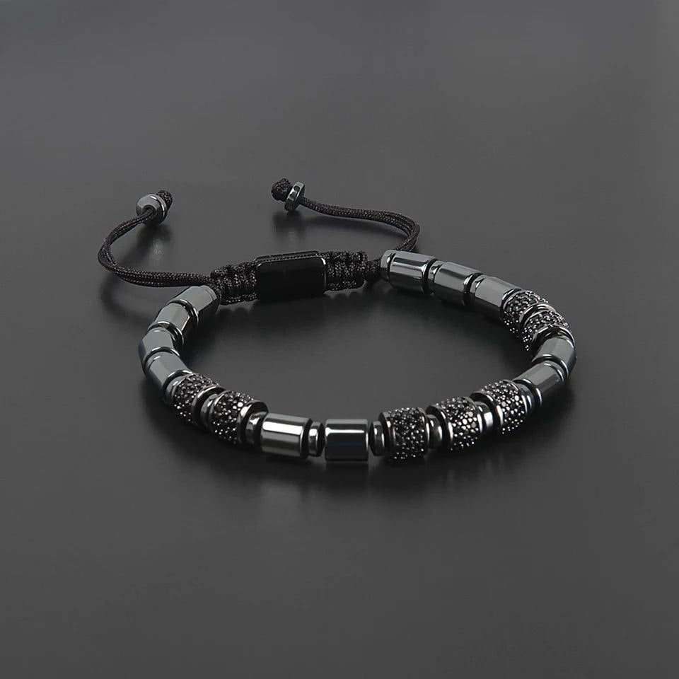 Hematite and Black CZ Eleanor Bracelet