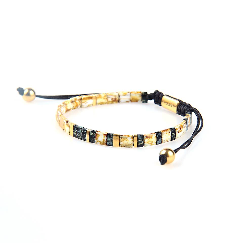 Citrine Quartz & Howlite Tila beads Bracelet