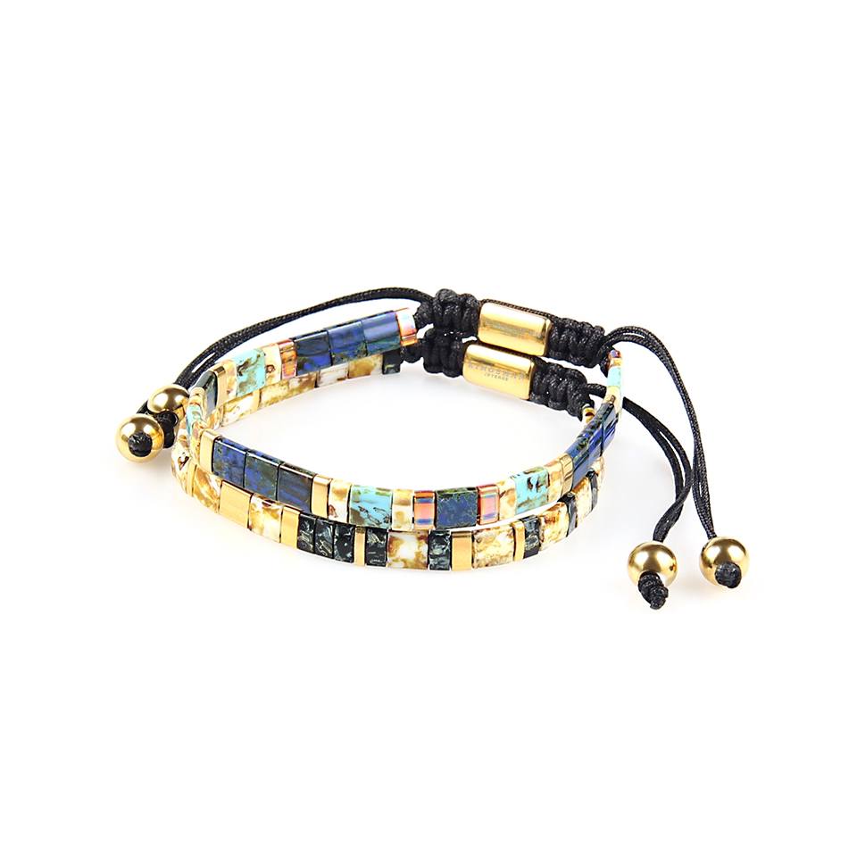 Citrine Quartz & Howlite Tila beads Bracelet