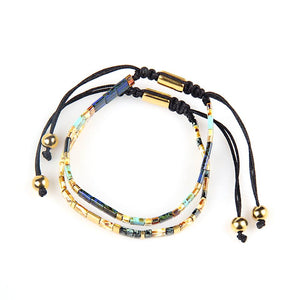 Citrine Quartz & Howlite Tila beads Bracelet